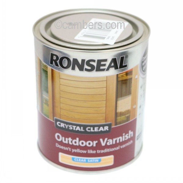 Ronseal Outdoor Varnish Crystal Clear Satin 750ml Cambers Country Store